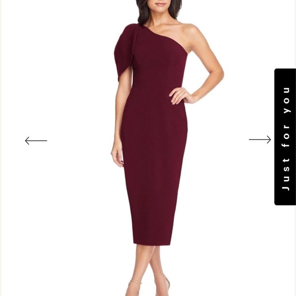 Dress The Population Tiffany Dress Burgundy - Picture 1 of 7